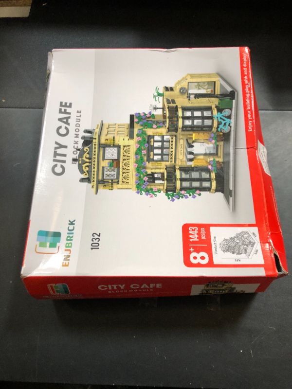 Photo 1 of ENJBRICK Flowers City Coffee Shop Building Set for Adutls,Architecture Building House Kit for Boys and Girls 8-14 Years 1443 pcs