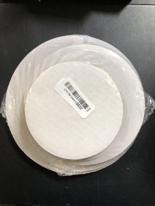Photo 1 of White Cake Boards Round Set [18 Pack] 6 Pieces of 6, 8 and 10 Inch | Cardboard Cake Rounds Circles | Disposable Cake Platter Board Base Tray | Cake Decorating Supplies | Cake Plate Accessories