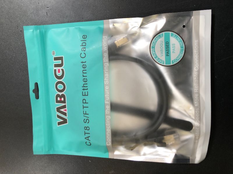 Photo 1 of Vabogu Cat 8 Ethernet Cable, 3ft Heavy Duty High Speed Internet Network Cable, 26AWG, 2000Mhz 40Gbps with Gold Plated RJ45 Connectors, Shielded for Indoor & Outdoor Use