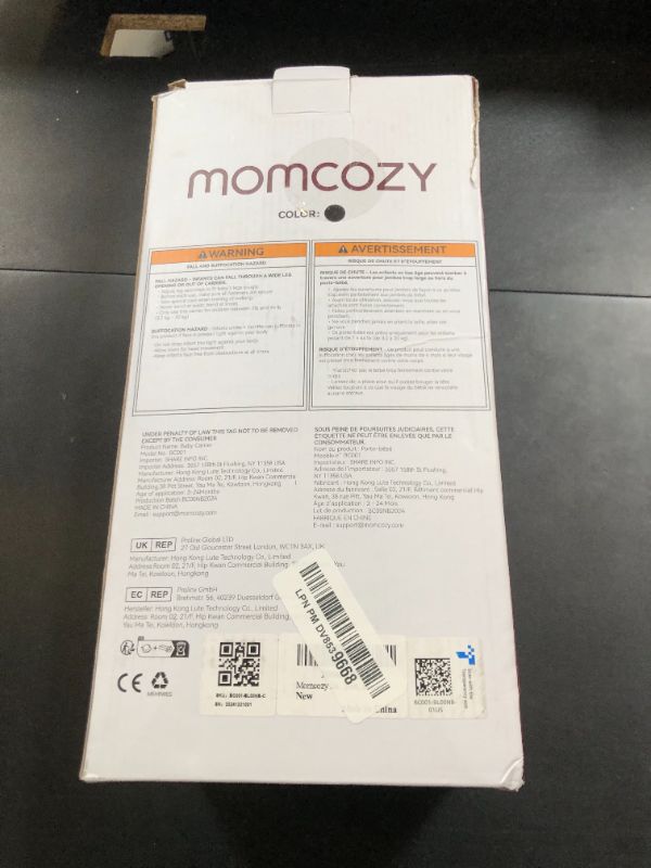 Photo 1 of Momcozy Baby Carrier - Ergonomic, Cozy and Lightweight Carrier for 7-44lbs, Effortless to Put On, Ideal for Hands-Free Parenting, Enhanced Lumbar Support, Purehug for Infant to Toddler, Black