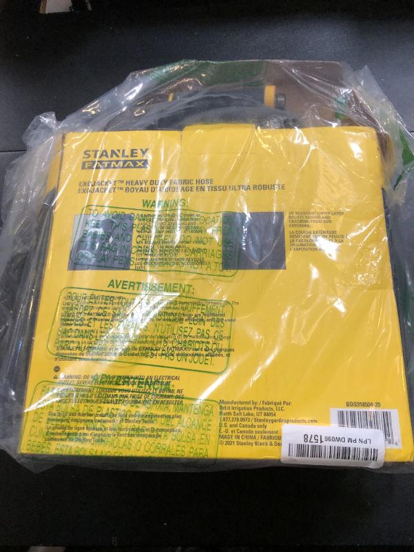 Photo 1 of Stanley FATMAX 50 ft. x 5/8 in. Expandable Fabric Garden Hose with Swivel Coupling