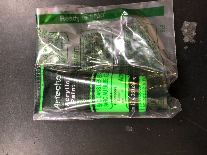 Photo 1 of Artecho Glow in the Dark Paint, Neon Green Paint (120ml / 4.05oz) Tubes, Art Craft Paints for Canvas, Rock, Stone, Wood, Fabric, Art Supplies