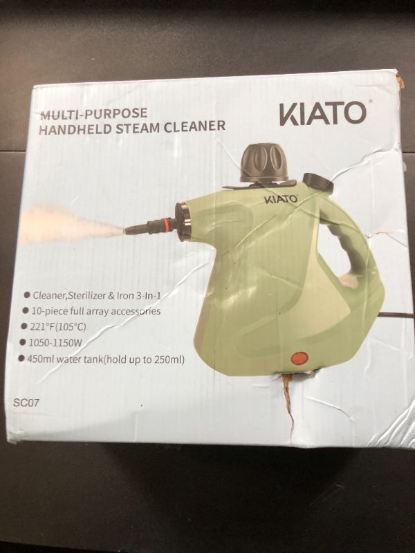 Photo 1 of Kiato Handheld Steam Cleaner, 10 in 1 Handheld Steamer for Cleaning, Upholstery Steam Cleaner for Surface Cleaning Home, Sofa, Car, Office