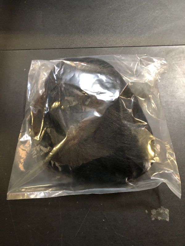 Photo 1 of ACJRYO Men Hair Tropper, Natural Black Short Men Topper Wig Real Human Hair Toupee Clip for Male Guy Daily Wear for Covering White Loss Hair Toupee