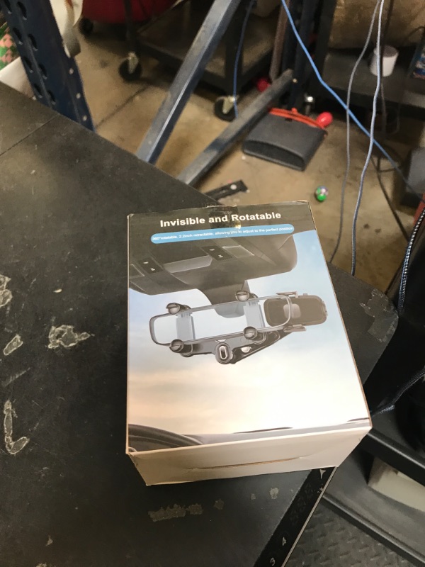 Photo 1 of JDHDL Phone Mount for Car, Rear View Mirror Phone Holder, Rotatable and Retractable Phone Holder for Car Compatible with iPhone Samsung All 4-7 Inch Cell Phones