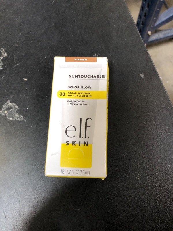 Photo 1 of e.l.f. SKIN Suntouchable Whoa Glow SPF 30, Sunscreen & Makeup Primer For A Glowy Finish, Made With Hyaluronic Acid, Vegan & Cruelty-Free, Packaging May Vary, Sunburst