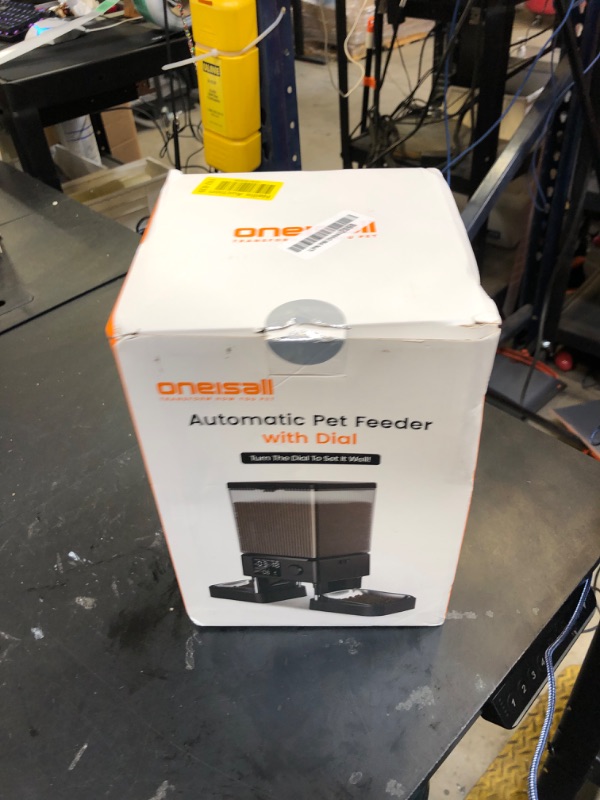 Photo 1 of oneisall Automatic Cat Feeder for 2 Cats, 20 Cups/5L Automatic Cat Food Dispenser for Small Pets Indoor, Timed Cat Feeder for Dry Food