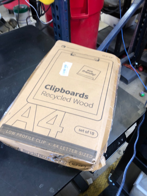 Photo 1 of Letter Size Clipboards with Low Profile Clip (Set of 10) - Wood Clipboards Bulk 10 Pack, Heavy Duty Clipboard, Back to School Teacher Classroom Supplies, School Supplies for College Students