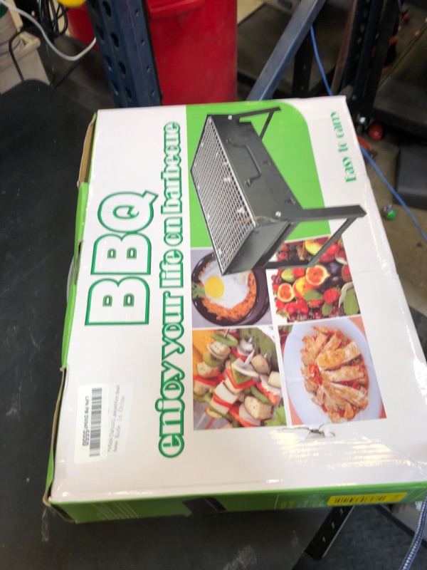 Photo 1 of Portable Charcoal Grill,17" Folding Portable BBQ Charcoal Grill Compact Tabletop Mini Smoker Small BBQ Grill Outdoor for Travel Backyard Picnic Beach
