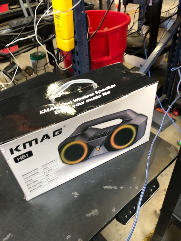 Photo 1 of KMAG Portable Bluetooth Speaker - IPX7 Waterproof Wireless Speakers with 80W Loud HiFi Stereo Sound, 20H Playtime, Dynamic Light, Deep Bass, Dual Pairing, 5.3 BT for Outdoor, Gifts