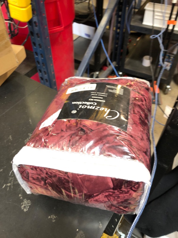Photo 1 of Chezmoi Collection Lux Burgundy Crushed Velvet Curtains 2 Panel Set - 96 inches Long Room Darkening Luxury Distressed Velvet Rod Pocket Window Drapes for Living Room Bedroom 50" W x 96" L