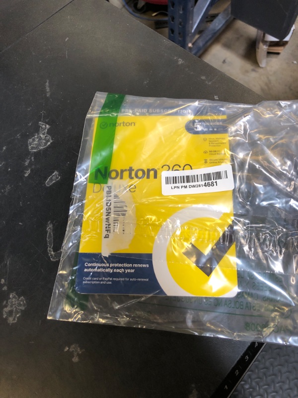 Photo 1 of Norton 360 Deluxe 2025, Antivirus software for 5 Devices with Auto Renewal - Includes VPN, PC Cloud Backup & Dark Web Monitoring [Key Card]