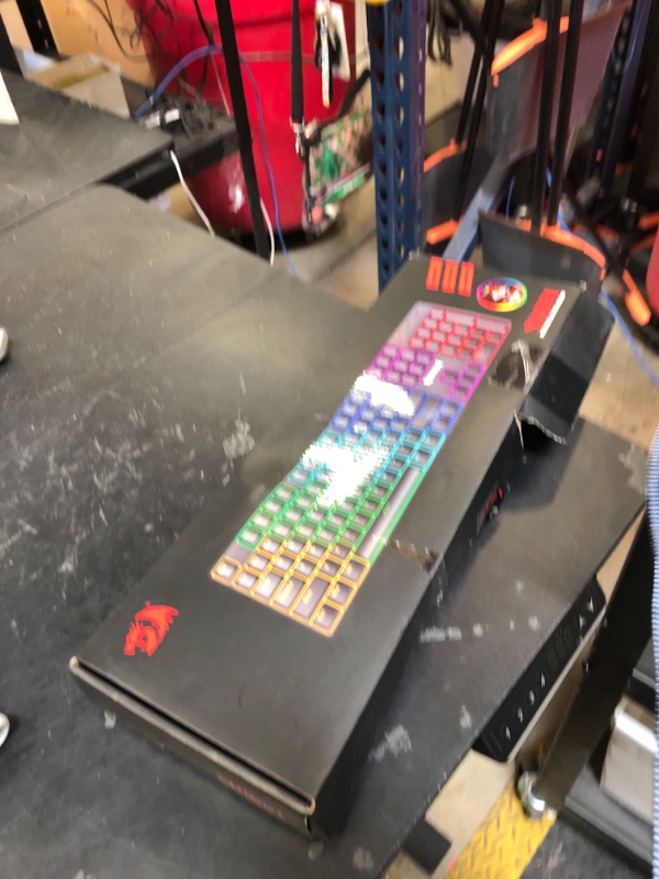 Photo 1 of Redragon Mechanical Gaming Keyboard Wired, 11 Programmable Backlit Modes, Hot-Swappable Red Switch, Anti-Ghosting, Double-Shot PBT Keycaps, Light Up Keyboard for PC Mac