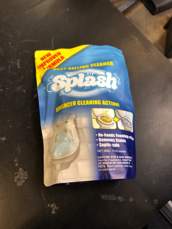 Photo 1 of Splash Foam Toilet Cleaner - Self Activating Miracle Powder for Toilet Bowl Cleaning, 12 Ounce (Pack of 1)