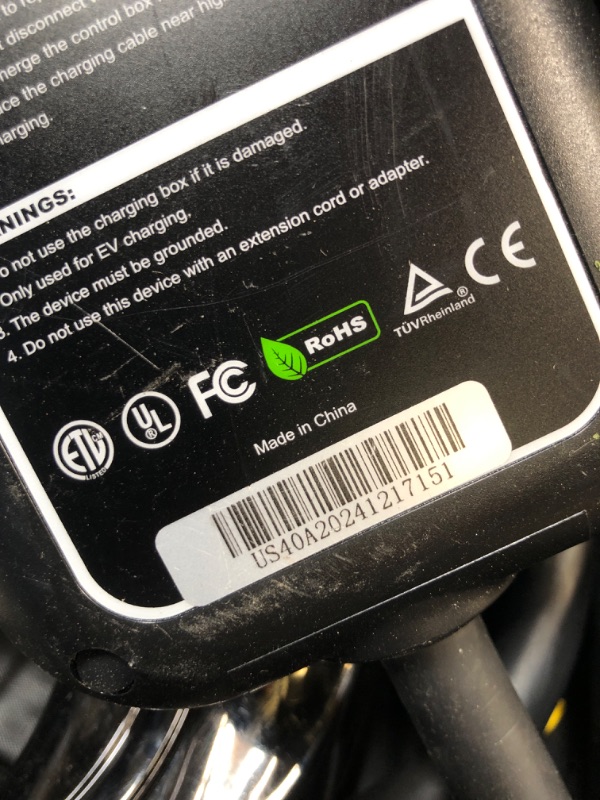 Photo 1 of OMMC Level 2 EV Charger 40Amp - 240V Electric Vehicle Portable Charging Stations with NEMA 14-50, 25FT Cable, Smart APP, 9.6KW Turbo Charge, Plug & Play for J1772 SAE/PHEVs