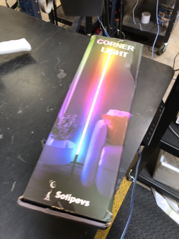 Photo 1 of Corner Floor Lamp,60” Smart RGB LED Corner Lamp with App and Remote Control, Color Changing Ambience Light with Music Sync, Easy to Install, Led Floor Lamp for Living Room Bedroom Gaming Room