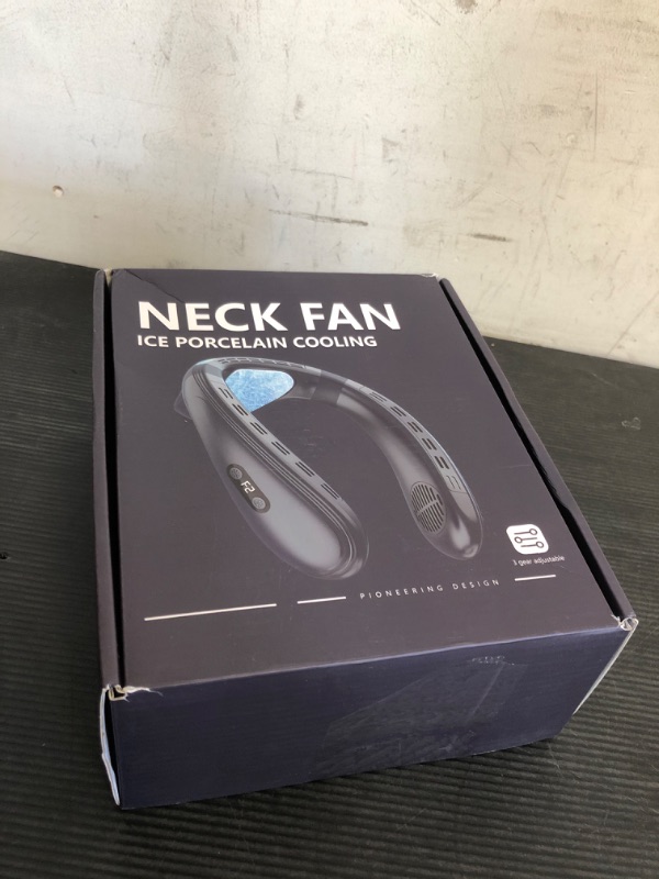 Photo 1 of Feenleyin Neck Fan Portable Air Conditioners Personal Fans with Cooling Plate Ergonomic Fan Type-C Rechargeable 5200mAh 360° Airflow Wearable LED Screen 3 Speeds 3 Cooling Setting Gifts