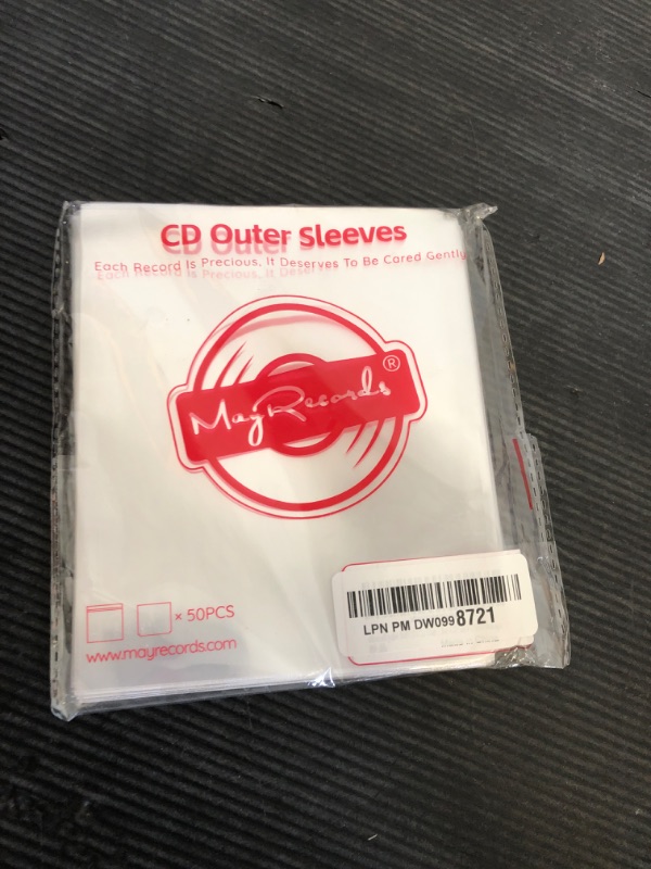 Photo 1 of sdroceRyaM 50PCS CD Outer Sleeves Clear Plastic Protective Sleeve Anti-Static for CD and DVD Storage