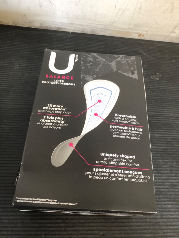 Photo 1 of U by Kotex Balance Wrapped Panty Liners, Regular Length, 80 Count (Packaging May Vary)