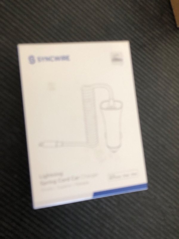 Photo 1 of [Apple MFi Certified] Syncwire iPhone Car Charger 32W Super Fast Car Phone Charger Cigarette Lighter USB Car Adapter with Build-in 5FT Coiled Lightning Cable for Apple iPhone 14/13/12/11/XR/Max, iPad