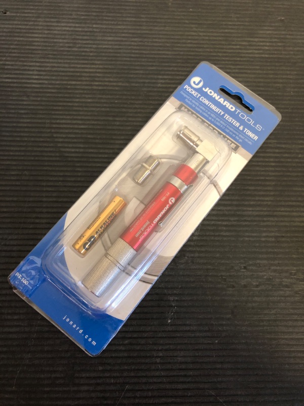 Photo 1 of Jonard Tools PT-100 Coax Cable Wire Tracer Pocket Continuity Tester & Toner with Audible Beep and LED, Red