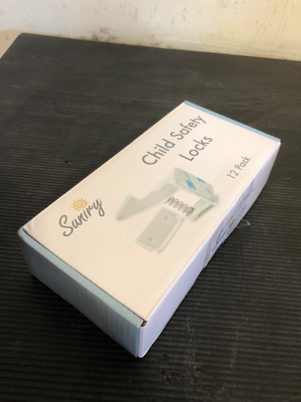 Photo 1 of 12 Pack Cabinet Locks Child Safety | Baby Safety Cabinet Locks NO Drilling 3M Adhesive Baby Proof Drawer Lock Child proofing cabinets latches for Kids Latch for Drawers & Door Child Safety Locks