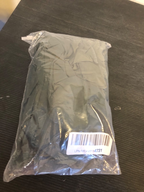 Photo 1 of Size L--Memoriesea Women's Satin Elegant Sleeveless High Neck Tie Cocktail Party Maxi Dress Army Green