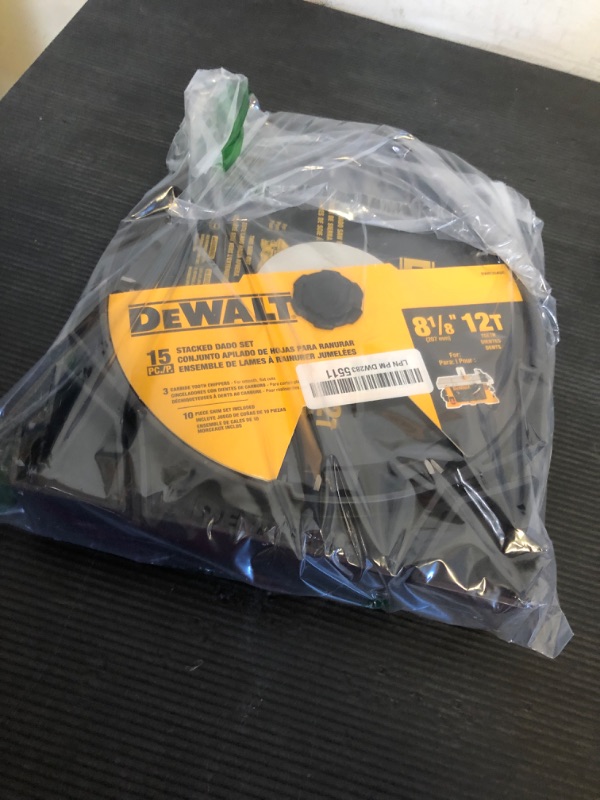 Photo 1 of DEWALT Stacked Dado Saw Blade 8 Inch 12 Tooth (DW812DADO)