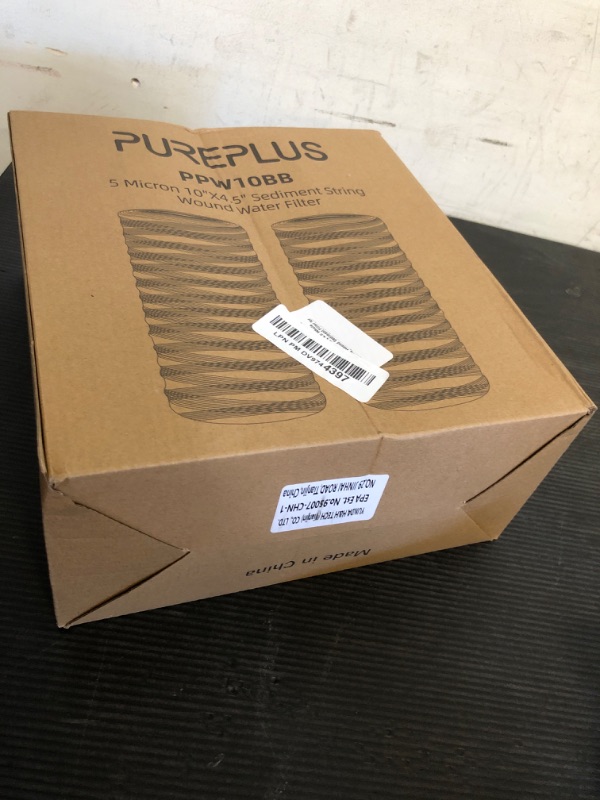 Photo 1 of PUREPLUS 5 Micron 10 x 4.5 Whole House String Wound Sediment Filter for Well Water, Replacement Cartridge for 84637, WPX5BB97P, PC10, 355214-45, 355215-45, WP10BB97P, WP5BB97P, 2Pack