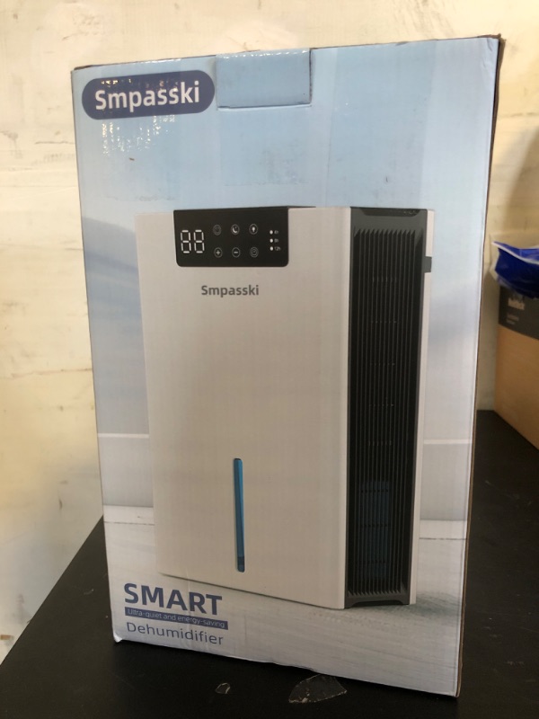 Photo 1 of Dehumidifier(1000sq.ft), 120 OZ Dehumidifier for Basement with Washable Filter, Dehumidifiers with Humidity Display, Drain Hose Dehumidifiers for Home, Timer Mode, Auto Shut Off, White