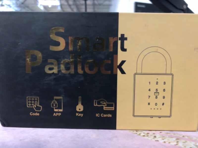 Photo 1 of eLinkSmart Heavy Duty Smart Padlock with Key, Pad Lock with Code Keypad, Weatherproof Bluetooth RFID Keyless Electronic Digital Combination Lock for Gate Outdoor Fence Gym Locker Pool Shed Storage
