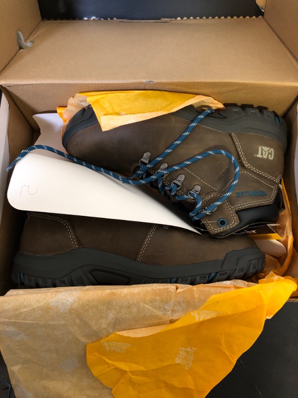 Photo 1 of Cat Footwear Women's Mae Waterproof Steel Toe Work Boot, Bay Leaf, 8.5