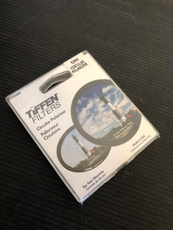 Photo 1 of Tiffen 62CP Slim 62mm Circular Polarizer Filter for Camera Lens, Glare Control, Contrast Increase, Color Enhancing - MADE IN USA