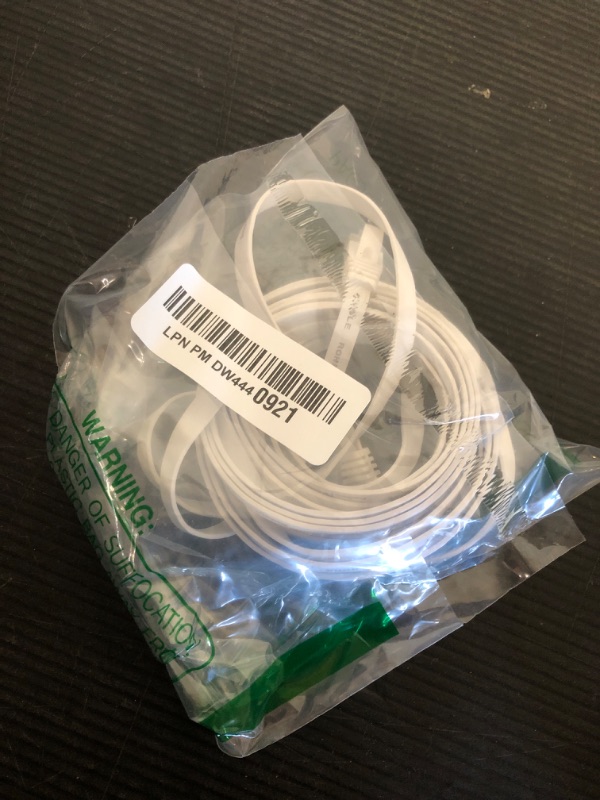 Photo 1 of Jadaol Cat 6 Ethernet Cable 15 ft, Outdoor & Indoor 10Gbps Support Cat8 Cat7 Network, Flat RJ45 Internet LAN Computer Patch Cable for Router, Modem, Switch, Gaming Consoles, Streaming Devices, White