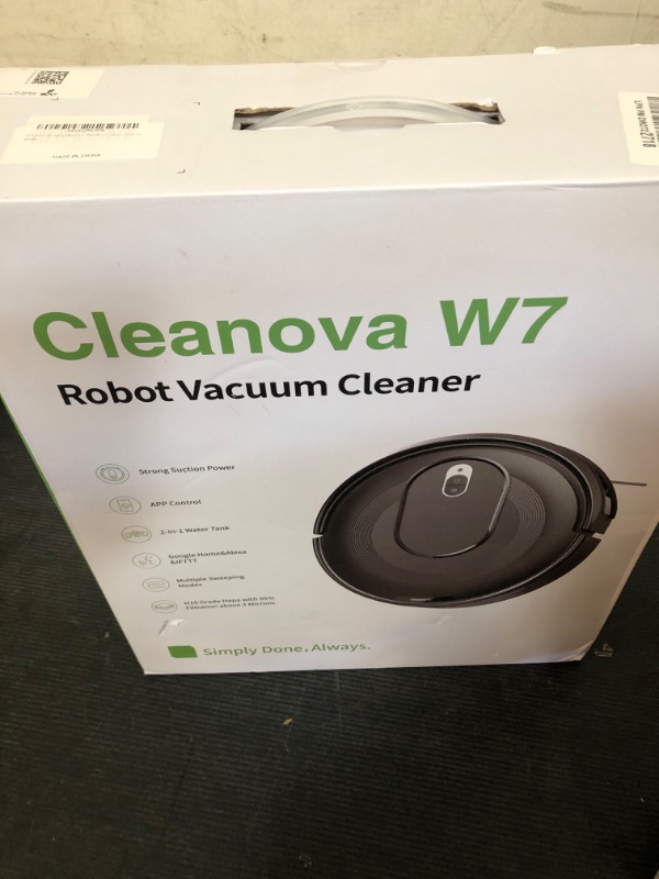 Photo 1 of PSUK W7 Robot Vacuum and Mop Combo, 2 in 1 Mopping Robotic Vacuum Cleaner with Watertank and Dustbin, Self-Charging, Slim, Max 120mins Runtime for Hard Floor, Carpet Cleaning