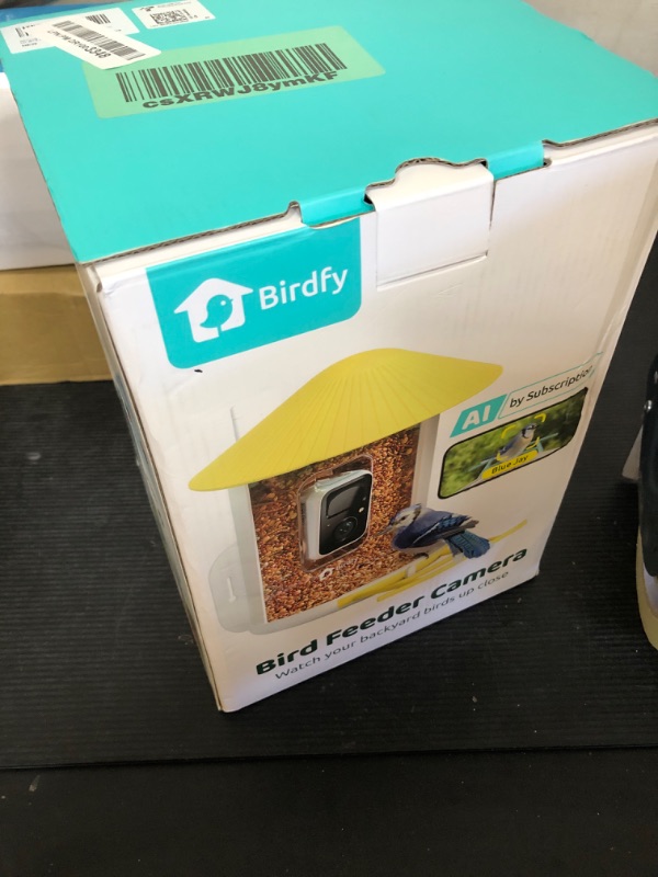Photo 1 of NETVUE by Birdfy Smart Bird Feeder with Camera, Bird Watching Camera, Auto Capture Video&Motion Detection, 1080P Live Steam, Cardinal Feeder Outdoor Wireless, Ideal Present for Backyard Birder, Yellow