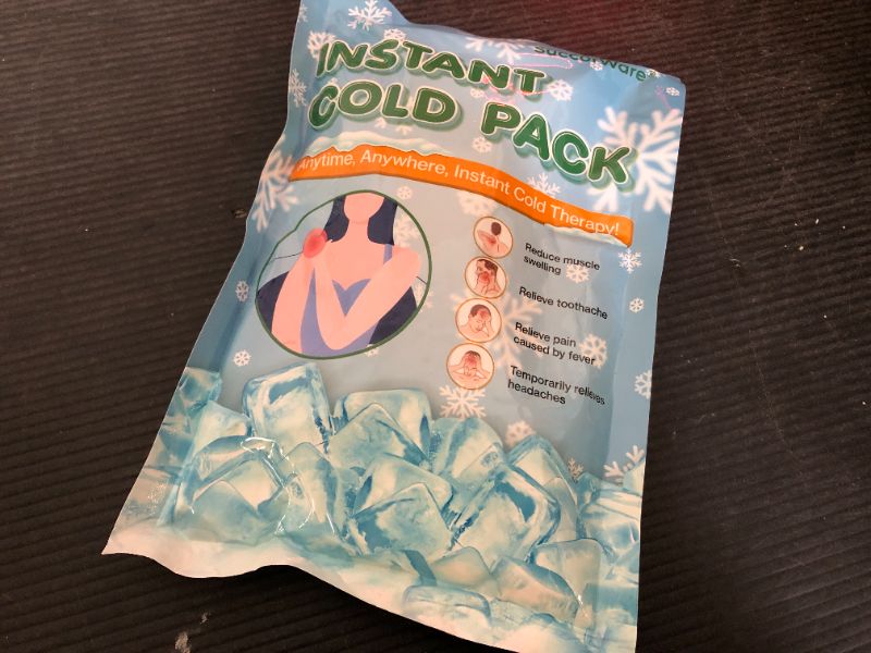 Photo 1 of Instant Cold Pack 4x6 Inch - Disposable Cold Compresses for Injury, Swelling, and Pain Relief - No Freezing Needed, Ideal for First Aid Kits, Bruises & Sprains
