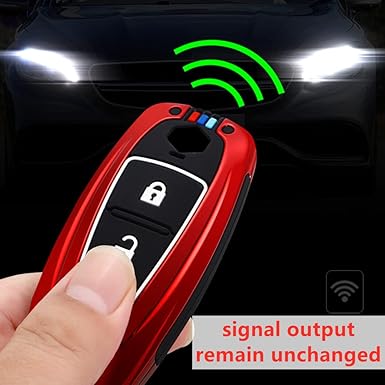 Photo 1 of OTMIK Zinc Alloy Car Key Cover Case Compatible with Suzuki Vitara Swift Kizashi SX4 Ignis Baleno Ciaz (Red 3 Buttons A)
