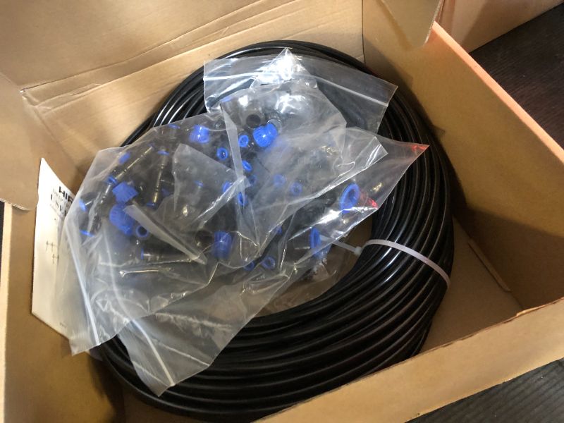 Photo 1 of HIRALIY 210FT Drip Irrigation System, Quick Connector Garden Watering Automatic Sprinkler Kit for Lawn Raised Bed Greenhouse Mist System with 3 Kinds Dripper, Adjustable Nozzle