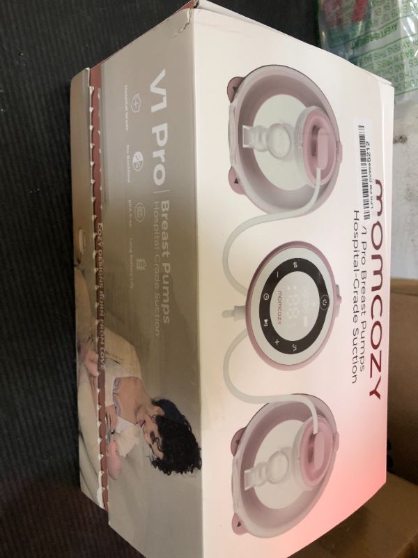 Photo 1 of Momcozy Breast Pump V1 Pro Hospital-Grade, Hands-Free & Portable Wearable Pump, Upgraded Electric Pump with 3 Fine-Tuned Rhythms|15 Levels, Come with Leak-Proof DoubleFit Flange, Cozy Red.