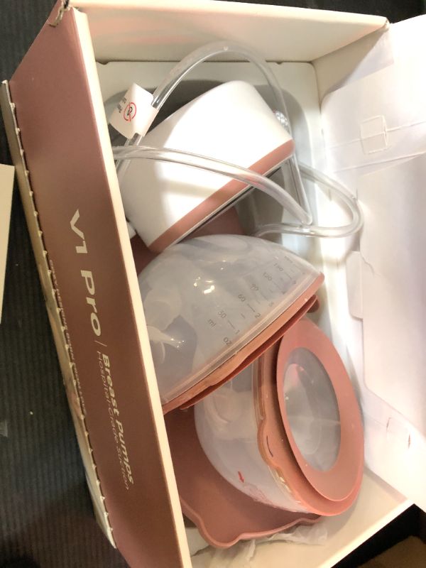 Photo 1 of Momcozy Breast Pump V1 Pro Hospital-Grade, Hands-Free & Portable Wearable Pump, Upgraded Electric Pump with 3 Fine-Tuned Rhythms|15 Levels, Come with Leak-Proof DoubleFit Flange, Cozy Red.