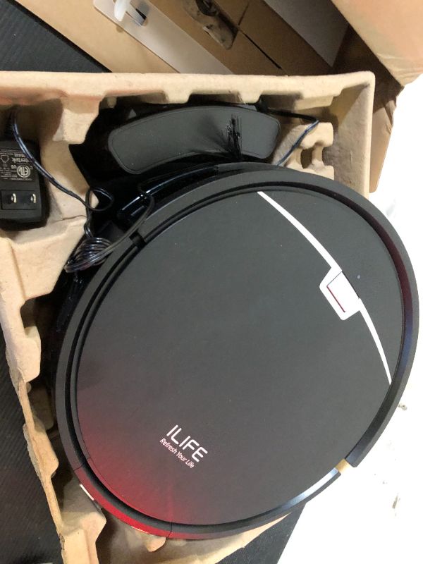 Photo 1 of ILIFE Robot Vacuum and Mop, 3000Pa Strong Suction Robot Vacuum Cleaner, Gyro Navigation, App Control, No Tangle, Compatible with 2.4GHz WiFi, Alexa, Ideal for Hard Floor, Pet Hair, V9
