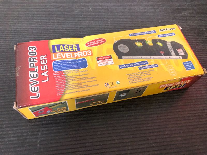 Photo 1 of Laser Level Line Tool, Multipurpose Laser Level Kit Standard Cross Line Laser leveler Beam Tool with Metric Rulers 8ft/2.5M for Picture Hanging cabinets Tile Walls by AikTryee.