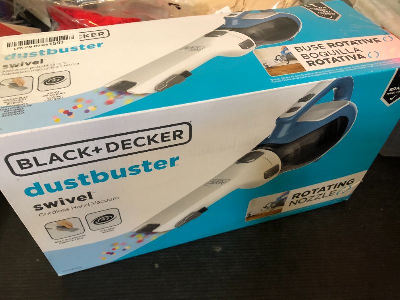 Photo 1 of BLACK+DECKER dustbuster AdvancedClean Cordless Handheld Vacuum, Compact Home and Car Vacuum with Crevice Tool (CHV1410L)