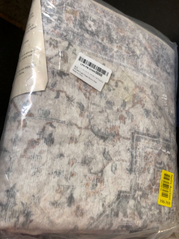 Photo 1 of GENIMO Runner Rug 2'6''x8, Non Slip Vintage Hallway Runner Rugs, Low Pile Lightweight Machine Washable Mat for Hallway, Entryway, Bedroom, Kitchen and Corridor, Light Taupe Brown