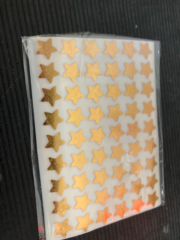 Photo 1 of 1620 Pack, 6 Colors, Holographic Small Star Stickers for Kids Reward, Behavior Chart, School Classroom Student Teacher Supplies, 0.6" Diameter