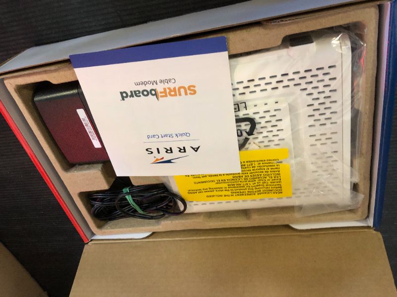 Photo 1 of ARRIS (SB8200) - Cable Modem - Fast DOCSIS 3.1 32x8 Gigabit Cable Modem , Approved for Comcast Xfinity, Cox, Charter Spectrum, & more | 1 Gbps Max Internet Speed, 4 OFDM Channels