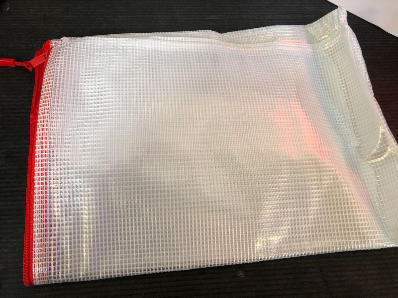 Photo 1 of 3 Mesh Zipper Pouch File Bags Puzzle Storage Bags, A3 17x12 Inches Large Reusable Zipper Pouches for Organizing Classroom Board Game Organization