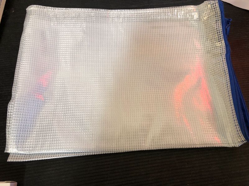 Photo 1 of 3 Mesh Zipper Pouch File Bags Puzzle Storage Bags, A3 17x12 Inches Large Reusable Zipper Pouches for Organizing Classroom Board Game Organization