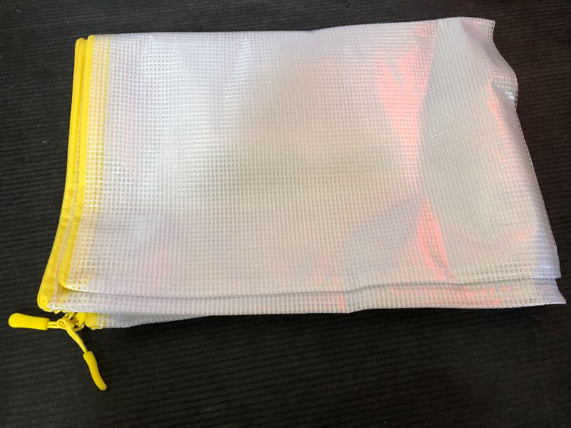 Photo 1 of 3 Mesh Zipper Pouch File Bags Puzzle Storage Bags, A3 17x12 Inches Large Reusable Zipper Pouches for Organizing Classroom Board Game Organization